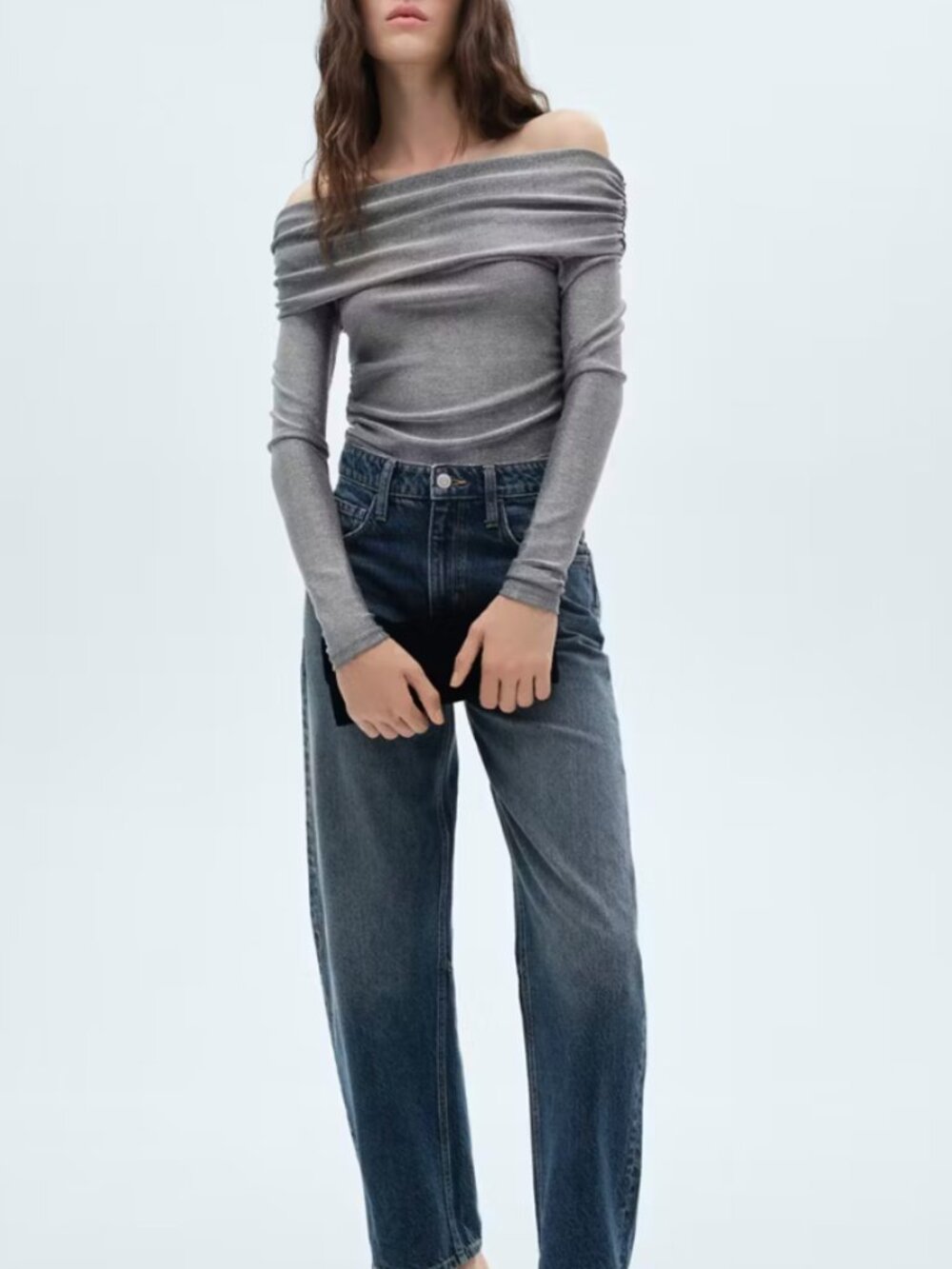 Mango off the shoulder top